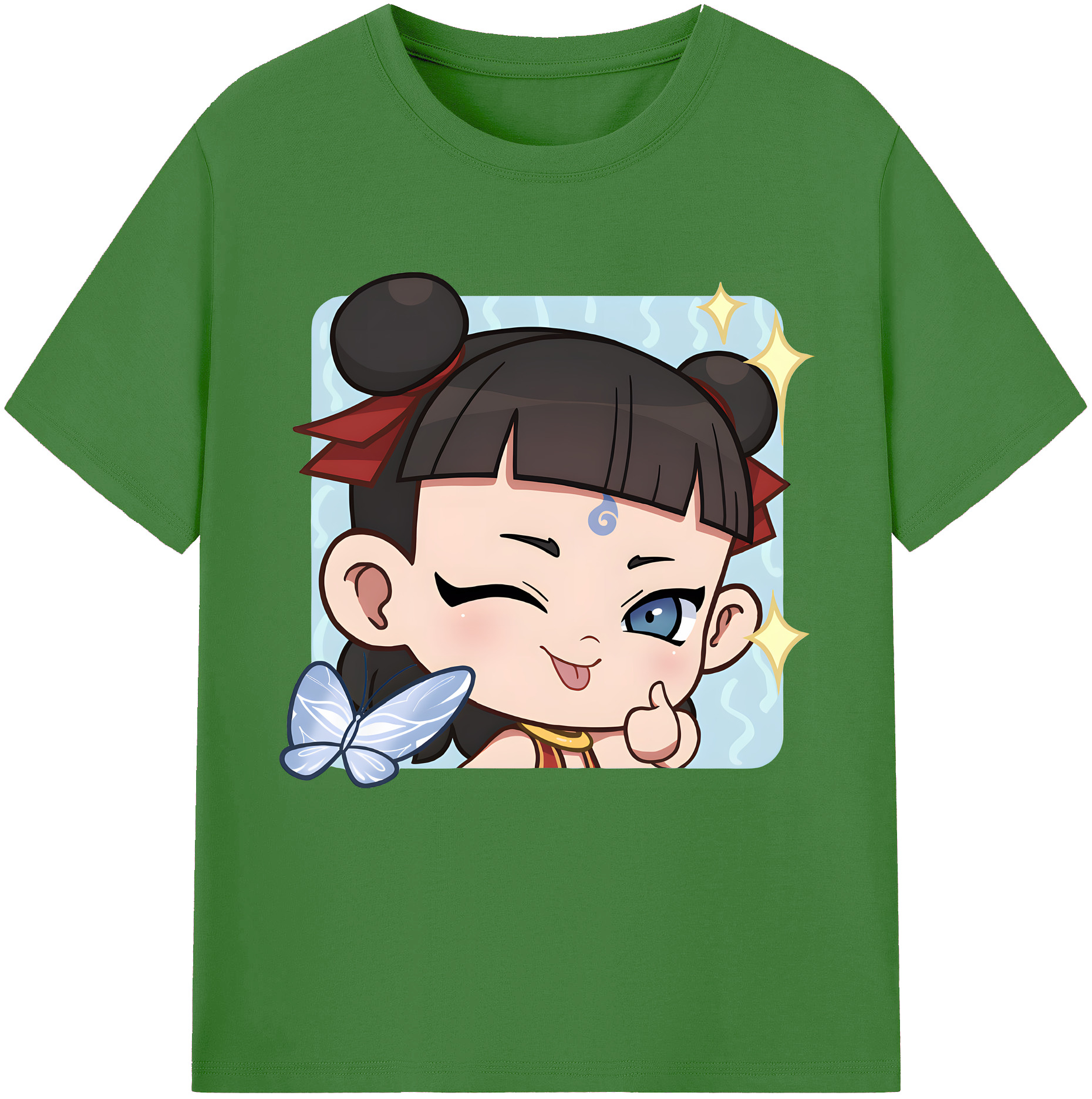 （画像用） Ne Zha 2 ナタ 魔童の大暴れ レディースカジュアルプリントTシャツ（綿100％）